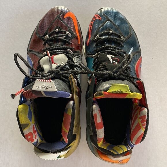 NIKE “What The” Lebron 12 SE Multi Color Sneakers 2015 Size 11 US main image 6